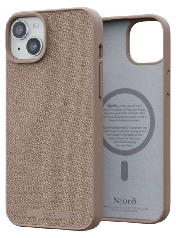 Фото - Чохол для смартфону Njord Fabric MagSafe Case Pink Sand for iPhone 15 Plus (NA52FA12)