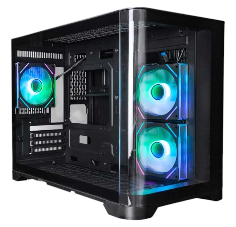 Корпус 1stPlayer UV6-BK-2FC7R-1FC7 Black без БЖ