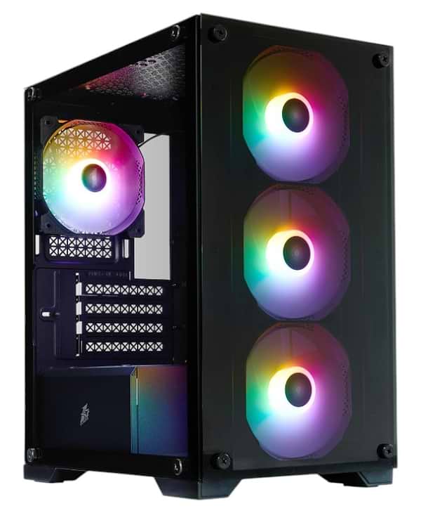 Фото - Корпус 1stPlayer X2-M-BK-4F7 Black без БЖ