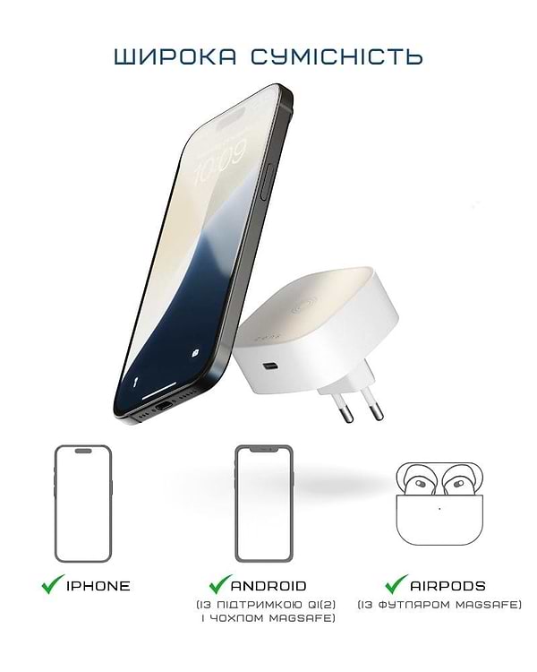 Фото - Беспроводное зарядное устройство Zens Wireless Charging Adapter White (ZESC18W/00)