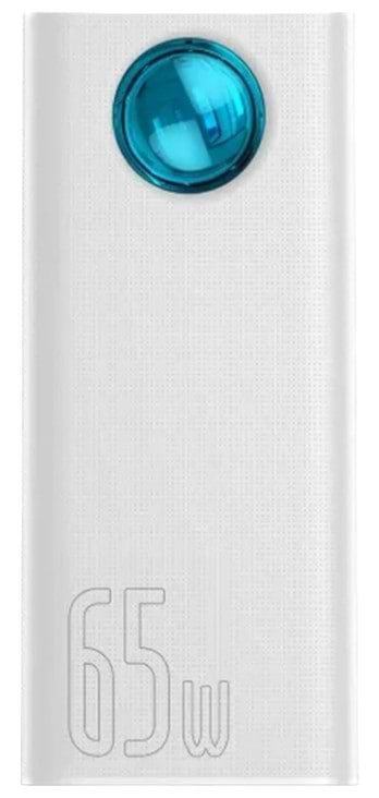 Батарея мобільна Baseus Amblight 30000mAh 65W 4xUSB-A+USB-C + USB-C White (PPLG000102) - Фото 1
