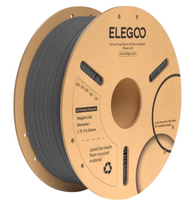 Нитка для PLA-картриджа Elegoo Plus Filament 1.75 мм космический серый (50.203.0163)