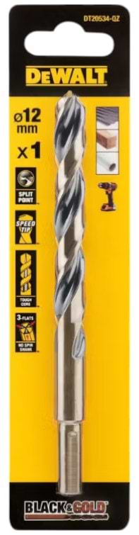 Сверло DeWALT BLACK & GOLD HSS - G (DT20534)