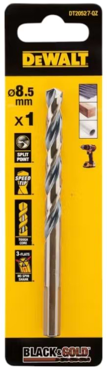 Сверло DeWALT BLACK & GOLD HSS - G (DT20527)