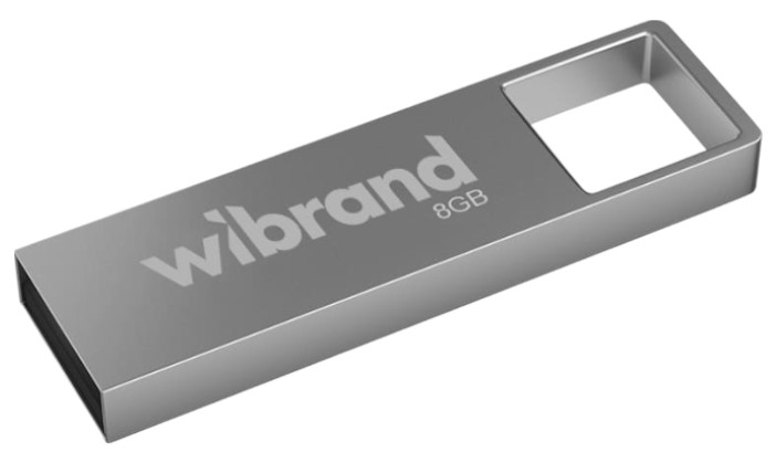 Флеш USB Wibrand USB 2.0 Shark 8Gb Silver (WI2.0/SH8U4S) - Фото 1