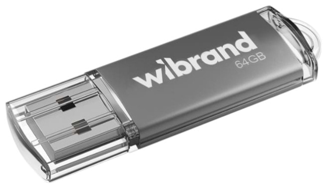 Флеш USB Wibrand USB 2.0 Cougar 64Gb Silver (WI2.0/CU64P1S)