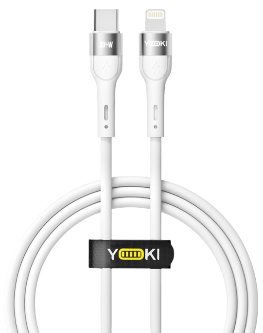 Кабель YOKI EXTRA Type-C to Lightning 30W 1.2m White (YK-EX11)