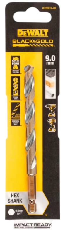 Фото - Свердло DeWALT EXTREME IMPACT Black&Gold HSS-G (DT20614)