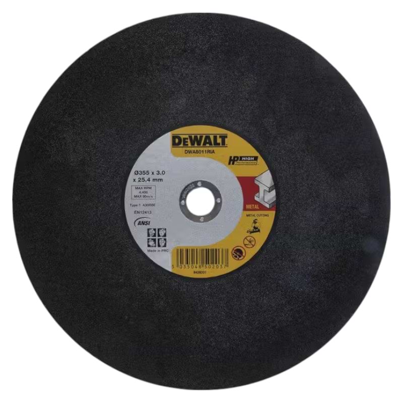 Круг відрізний по металу DeWALT HIGH PERFORMANCE 355х3х25.4 мм (DWA8011RIA)