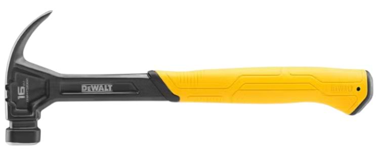 Молоток DeWALT CURVE-CLAW суцільнометалевий вага головки 454 г (DWHT51002-0)