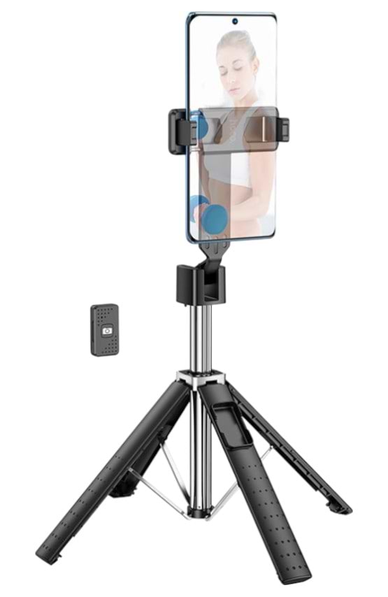 Монопод для селфі HOCO K18 Wave four-leg live broadcast holder Black (6931474770707)