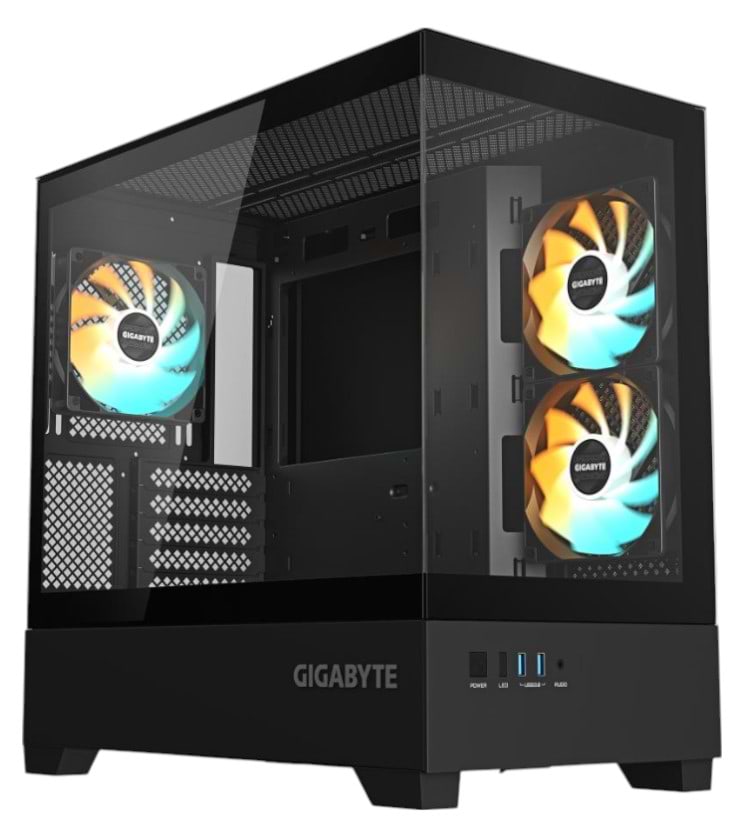 Корпус Gigabyte C201 Panoramic Tempered Glass Black без БП (GB-C201P)