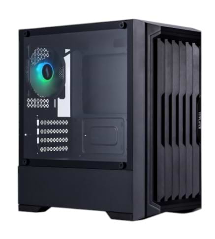 Корпус 1stPlayer H2-BK-4F7 Black без БП