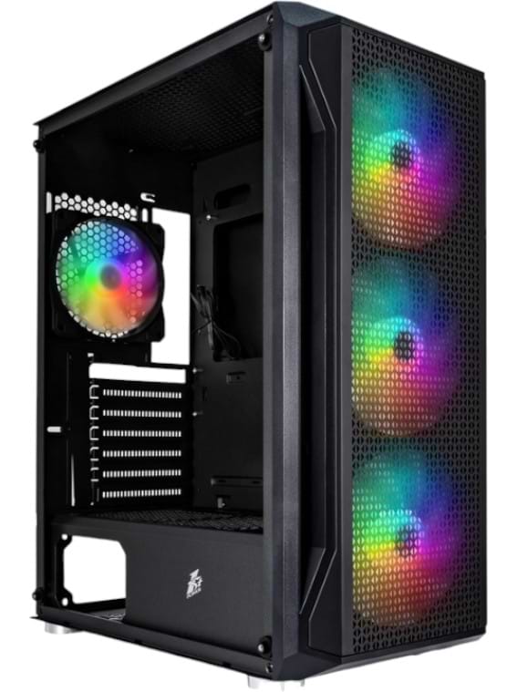 Фото - Корпус 1stPlayer X5-BK-4F1 Black без БП