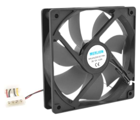 Фото - Корпусный вентилятор Merlion 9025 Black (CC-92*92*25/4)