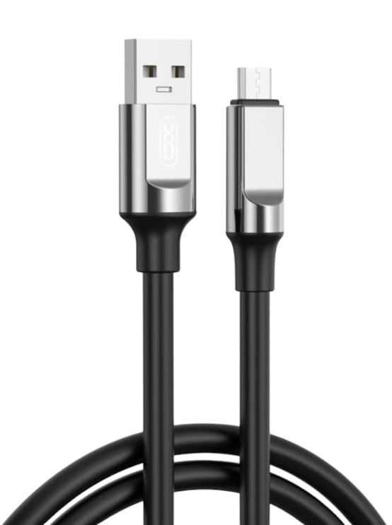 Кабель синхронізації даних XO Liquid Silicone Rubber USB-A to Micro 6A 1m (NB251_M_Black)