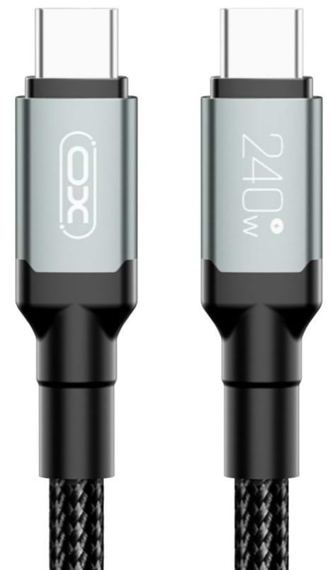 Фото - Кабель синхронизации данных XO High Power Braided Type-C to Type-C - 240W 1m (NBQ264A_С_Black)