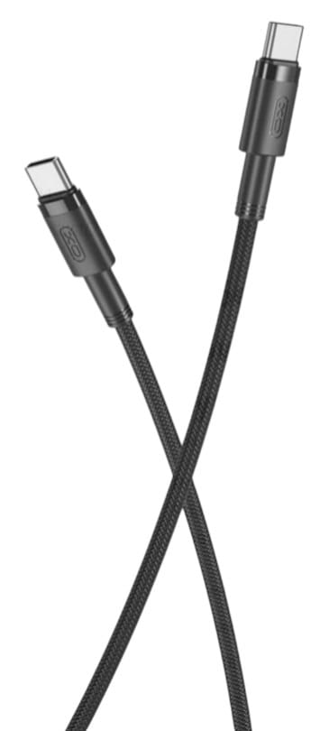 Фото - Кабель синхронізації даних XO High Power Braided Type-C to Type-C - 100W 1m (NBQ199_С_Black)