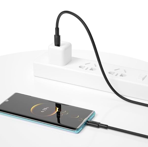 Фото - Кабель синхронізації даних XO High Power Braided Type-C to Type-C - 100W 1m (NBQ199_С_Black)