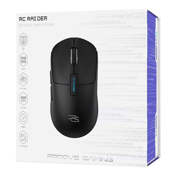 Фото - Миша бездротова ігрова Proove Gaming RC Raider 8K black (WMRR00122001)