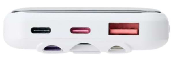 Фото - Батарея мобильная RIVACASE 10000 mA QC/PD 22.5W 3 встроенные кабели VA2211 (White)