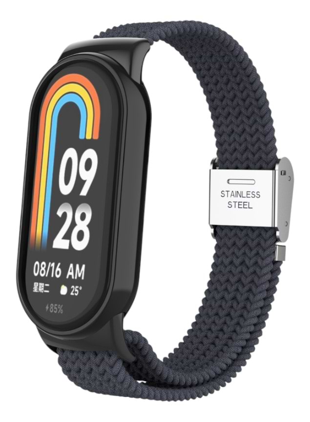 Ремінець для фітнес-браслету Armorstandart Braided Solo Loop for Xiaomi Smart Band 10/9/8 Charcoal (ARM86881) - Фото 1