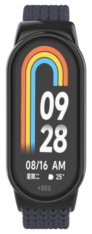 Фото - Ремінець для фітнес-браслету Armorstandart Braided Solo Loop for Xiaomi Smart Band 10/9/8 Charcoal (ARM86881)