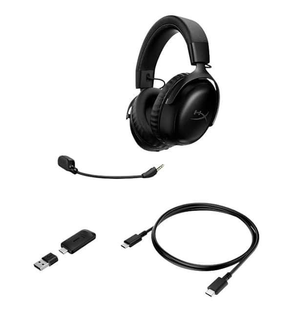 Фото - Гарнітура бездротова ігрова HyperX Cloud III S, WL/USB-A/USB-C Black (A59YZAA)