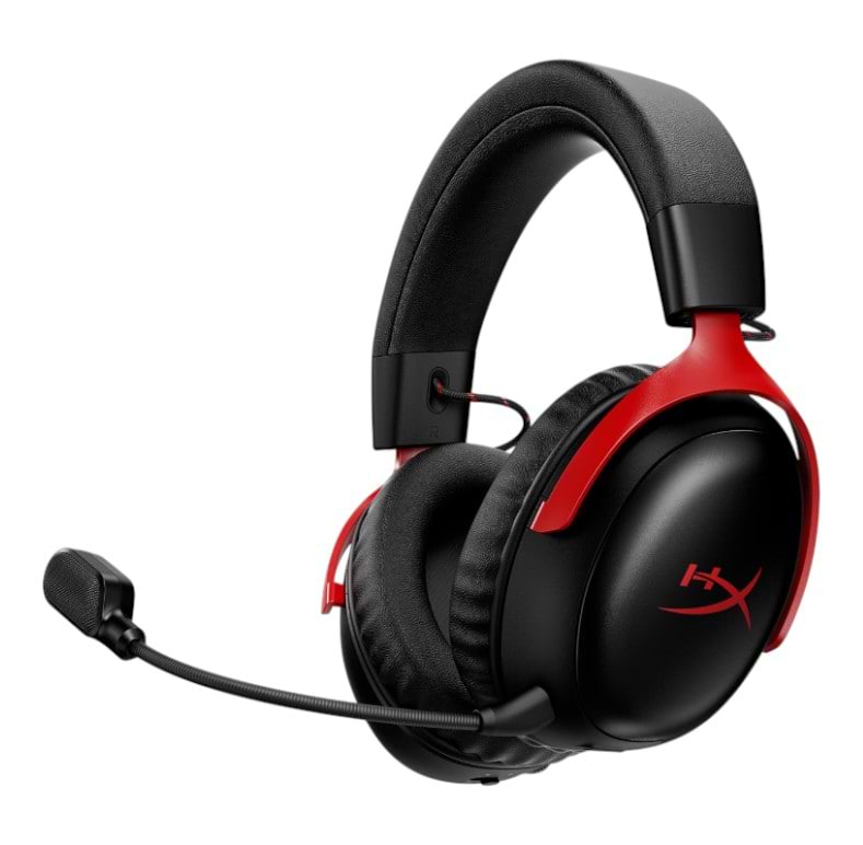 Гарнітура бездротова ігрова HyperX Cloud III S, WL/USB-A/USB-C Black-Red (A59Z0AA) - Фото 1