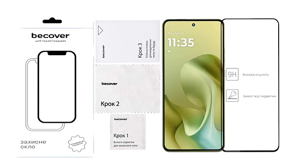 Фото - Захисне скло для смартфону BeCover for Motorola Moto G86 Black (713727)