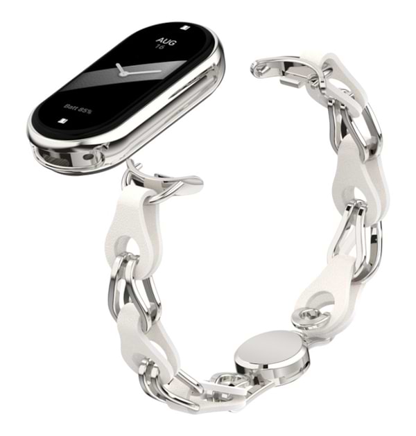 Фото - Ремешок для фитнес-браслета Armorstandart Chain Wristband for Xiaomi Smart Band 10/9/8 Silver (ARM86889)