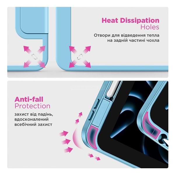 Фото - Чохол для планшета Armorstandart Y-Type PEN для Samsung Galaxy Tab S9/S9 FE/S10 FE/S10 Lite Blue (ARM85519)