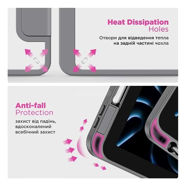 Фото - Чохол для планшета Armorstandart Y-Type PEN для Samsung Galaxy Tab S9/S9 FE/S10 FE/S10 Lite Gray (ARM85520)