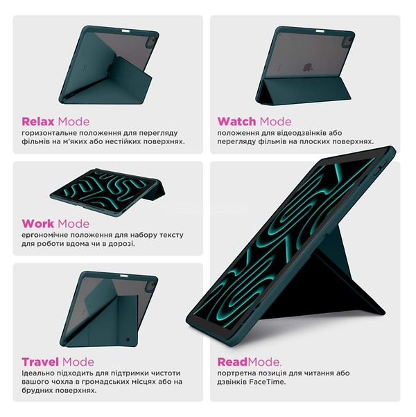 Фото - Чохол для планшета Armorstandart Y-Type PEN для Samsung Galaxy Tab S9/S9 FE/S10 FE/S10 Lite Pine Green (ARM85521)