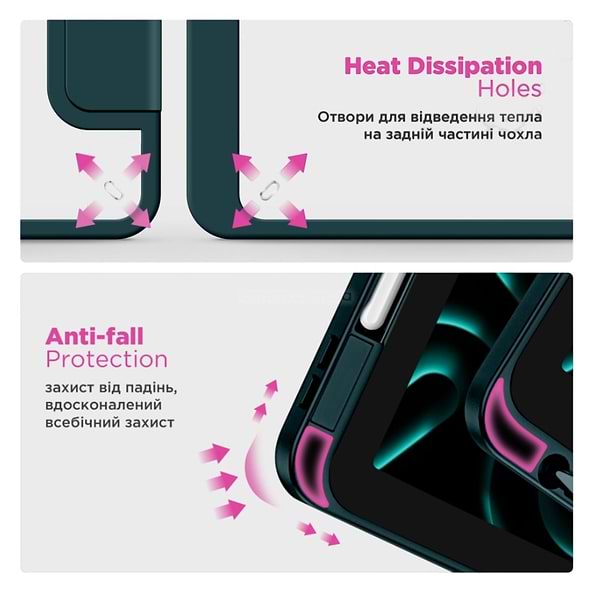 Фото - Чохол для планшета Armorstandart Y-Type PEN для Samsung Galaxy Tab S9/S9 FE/S10 FE/S10 Lite Pine Green (ARM85521)