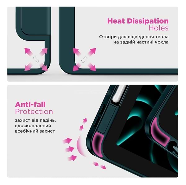 Фото - Чехол для планшета Armorstandart Y-Type PEN for Samsung Galaxy Tab S9+ / S9 FE+ / S10+ Pine Green (ARM85527)