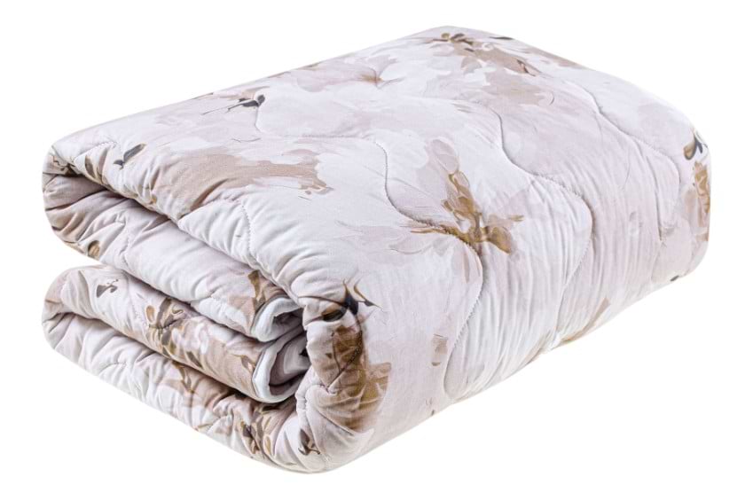 Ковдра всесезонна двоспальна Home Line ранфорс+вовна 170х210 см МАСЛО Бежевий (192162)