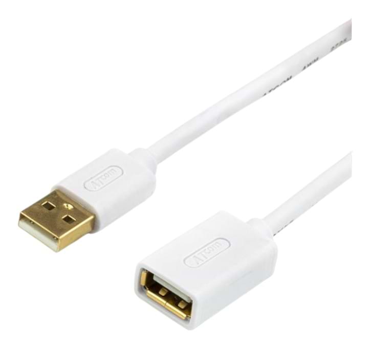 Кабель USB type A - USB type A Atcom USB 2.0 AM/AF 0.8m (13424)