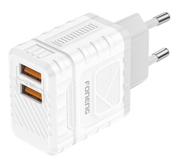Фото - Сетевое зарядное устройство Foneng EU57 2USBх2.4A White (EU57-CH)