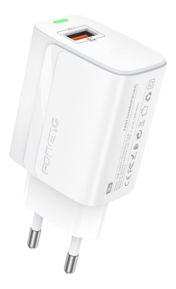 Фото - Сетевое зарядное устройство Foneng EU64 USBх3A 18W White (EU64-CH-W)