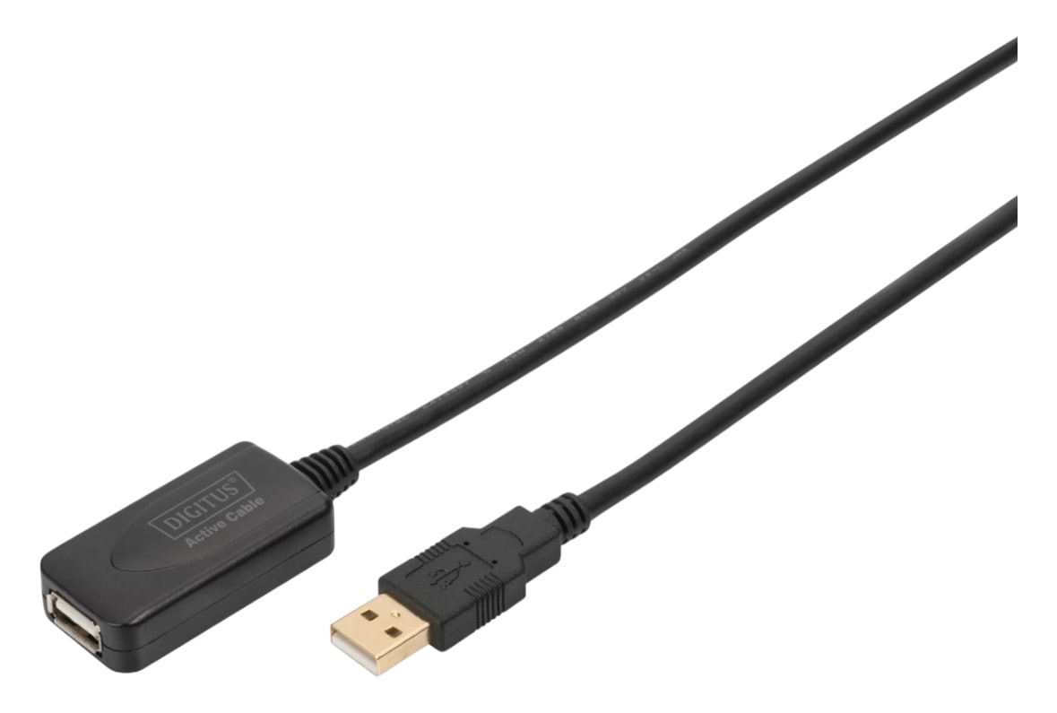 Кабель USB type A - USB type A Digitus USB 2.0 Active Cable, A/M-A/F, 5 м Black (DA-70130-4)