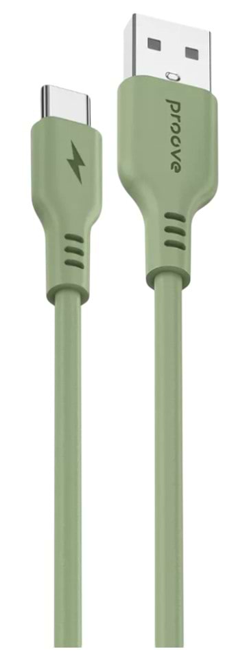 Кабель синхронизации данных Proove Rebirth USB to Type-C 2.4A 1 m Green (CCRE27001211) - Фото 1