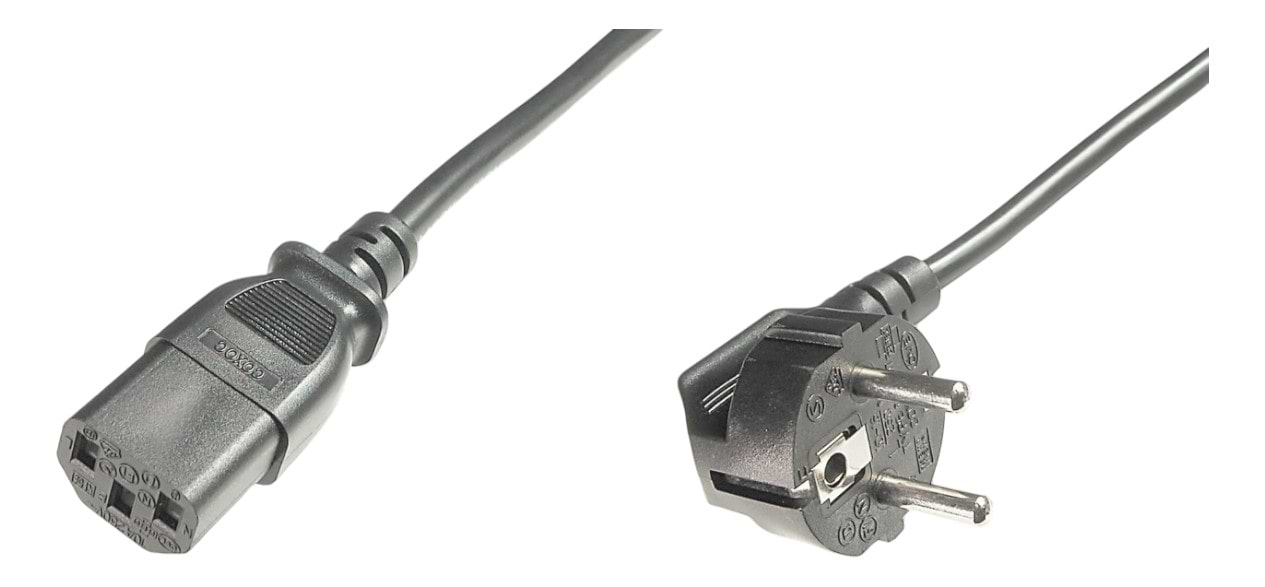 Кабель живлення Digitus Schuko 90/M - C13/F, 0.75 м Black (AK-440109-008-S) - Фото 1