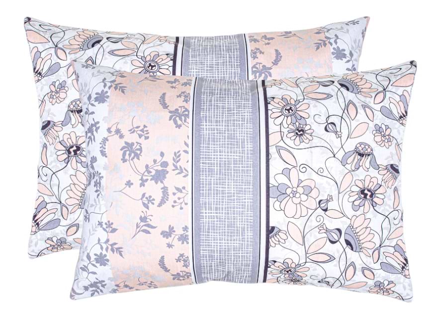 Наволочка Home Line ЗАТИШОК Щ140 50х70 см бязь 2 шт. Сіро-рожевий (173301)