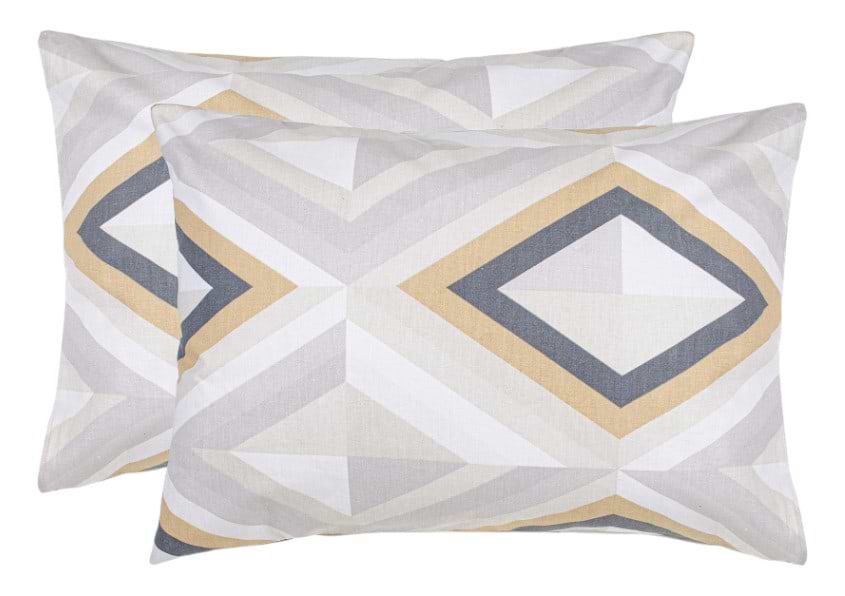 Наволочка Home Line 50х70 см 2 шт. бязь Щ140 КАЛЕЙДОСКОП Бежево-графитовый/перламутровый (174452) - Фото 1