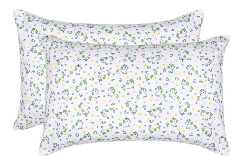 Наволочка Home Line Щ120 ЄДИНОРІГ бязь 40х60 см 2 шт. Зелений (168892)