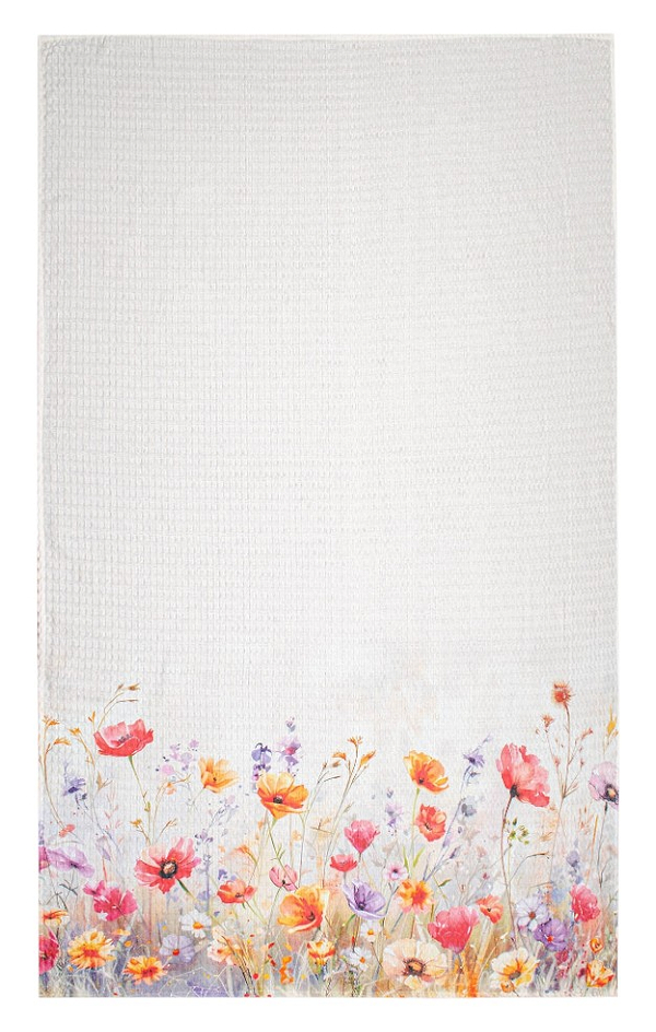 Фото - Простынь полуторная Home Line 145х215 см Вафельное Маковое поле (193294)