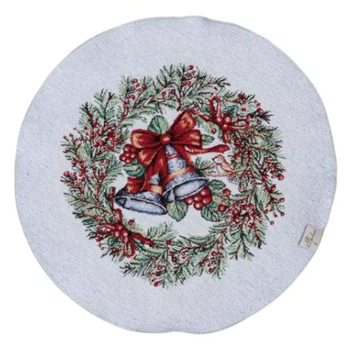 Фото - Серветка для сервірування Прованс гобеленова новорічна Carousel D35 см (041777)