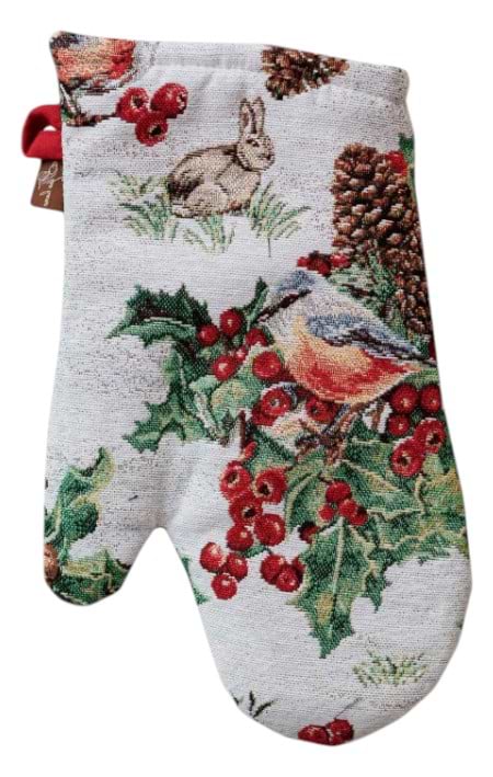 Прихватка-рукавиця Прованс Новорічна гобеленова Squirrel 32х15 см (041749)