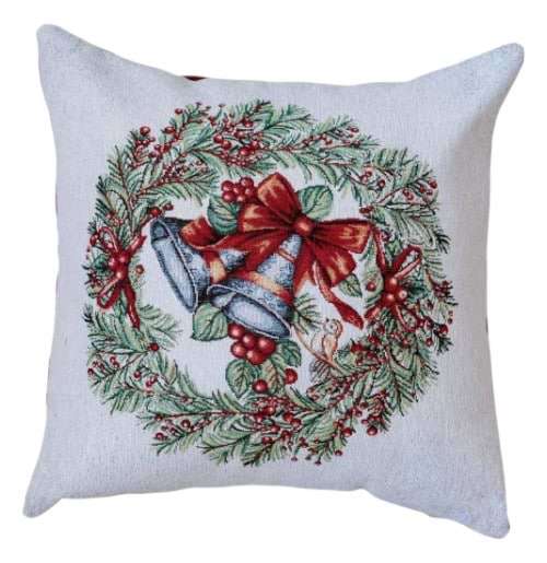 Наволочка Прованс Новорічна декоративна Carousel Дзвіночки 45х45 см (041942)